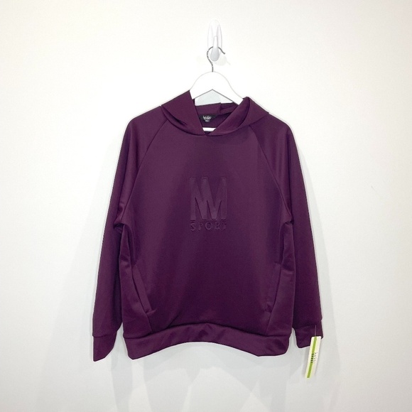 Nicole Miller Sport Purple Hooded Sweater with Pockets - Picture 3 of 9